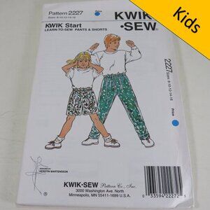 Kwik Sew 2227 Kids Clothing Pattern UNCUT Shorts Pants 8-16